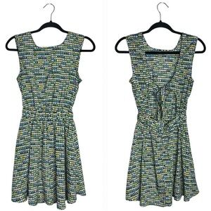 American Apparel Geometric Print Back Cutout tie back dress, size XS/S